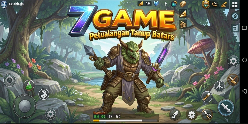 Screenshot dari gameplay 7GAME menampilkan petualangan seru di dunia terbuka.