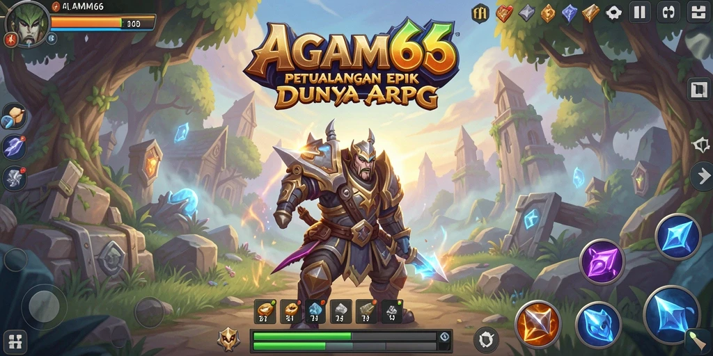Screenshot gameplay AGAM66 yang menampilkan aksi seru dan lingkungan fantastis.