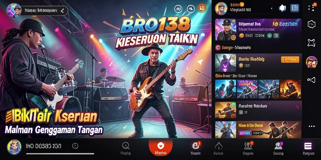 Screenshot gameplay BRO138 menampilkan keseruan bermain musik.