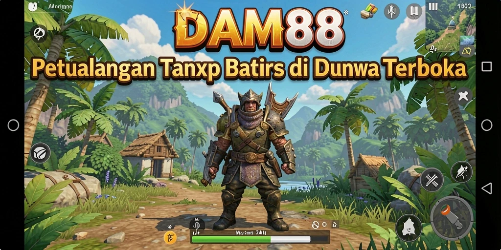 Tangkapan layar utama gameplay menunjukkan petualangan seru di dunia terbuka.