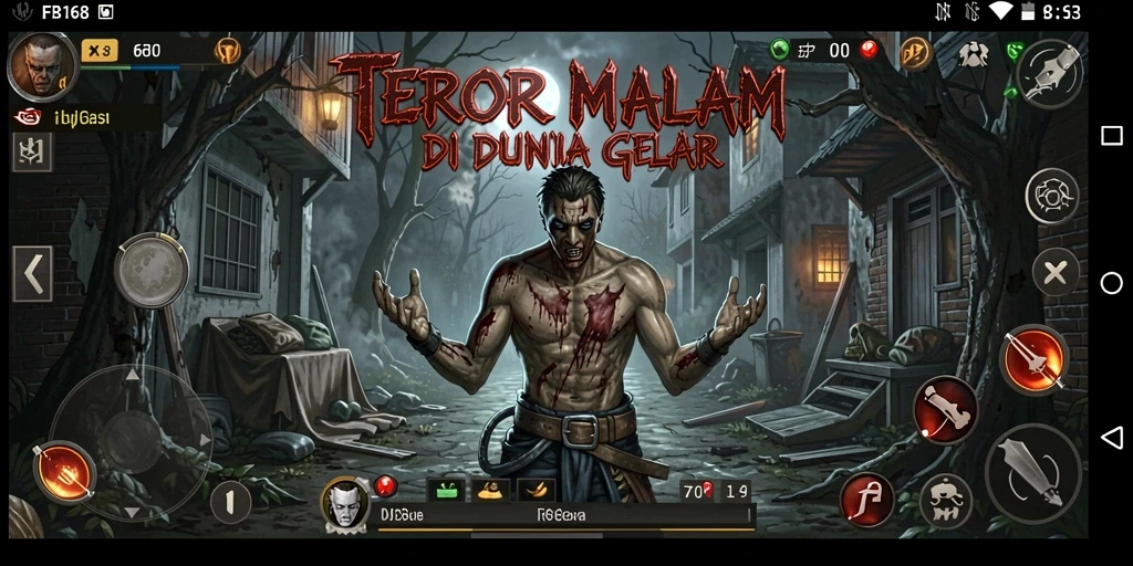 Tangkapan layar gameplay menampilkan karakter dalam momen menegangkan di ruang gelap.