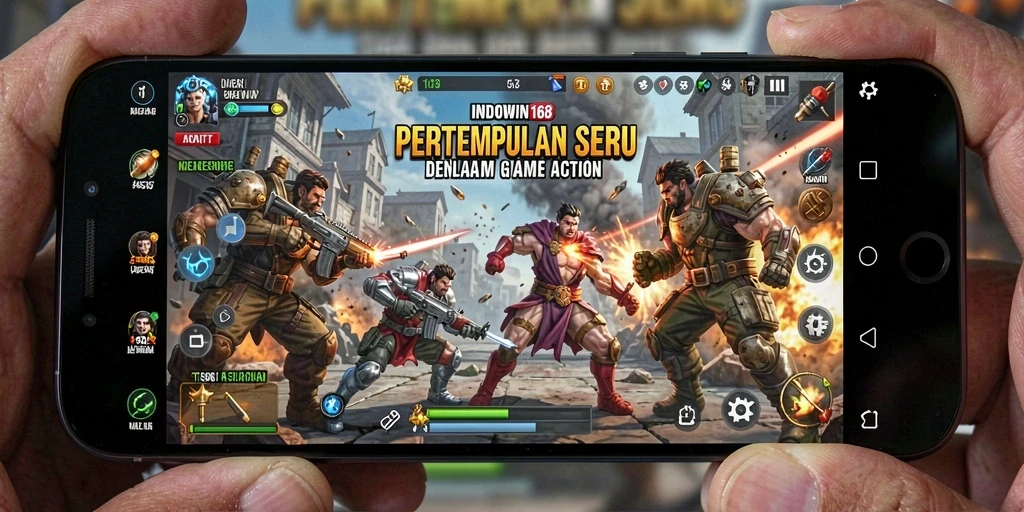 Screenshot INDOWIN168 menampilkan aksi pertempuran yang mendebarkan.
