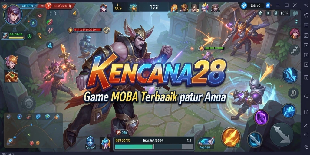 Tampilan gameplay KENCANA28 dengan pertarungan seru.