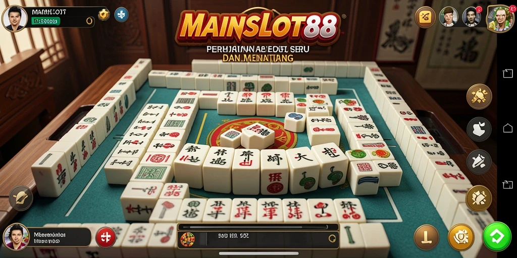 Tampilan screenshot gameplay MAINSLOT88 yang mendebarkan dalam permainan Mahjong.