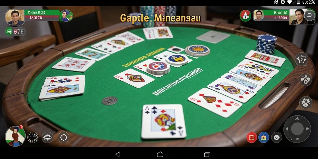 Screenshot MPO76 yang menunjukkan gameplay Gaple yang menarik.
