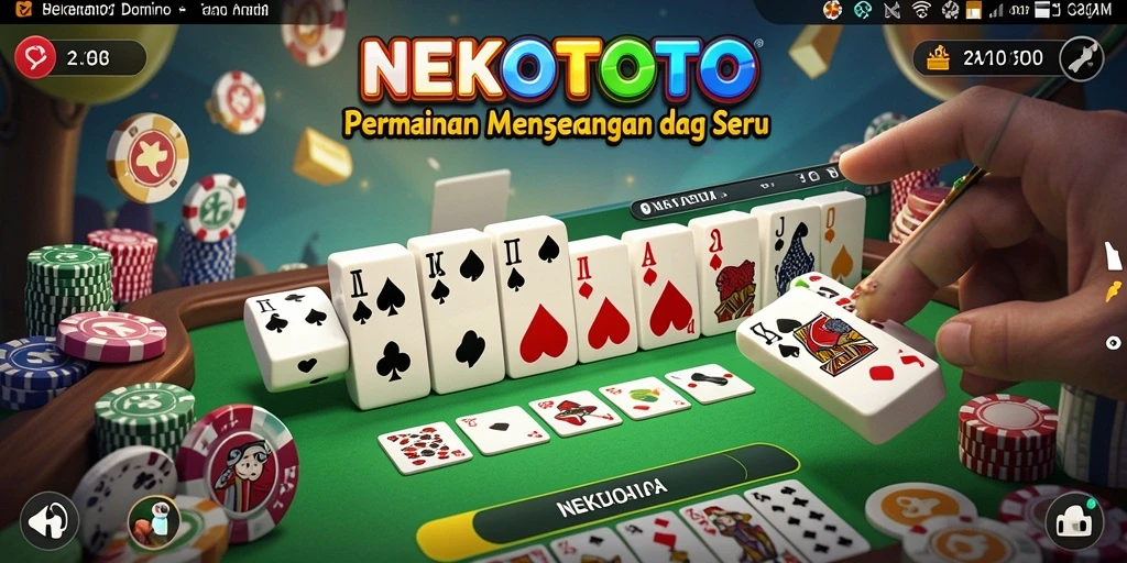 Tampilan gameplay menarik di NEKOTOTO saat bermain Domino.