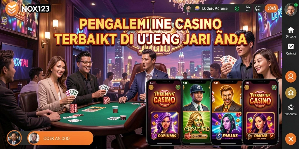 Screenshot gameplay Live Casino yang menunjukkan dealer langsung dan pemain aktif.