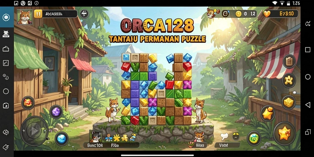 Tampilan gameplay seru dari ORCA128 dengan berbagai tantangan Puzzle.