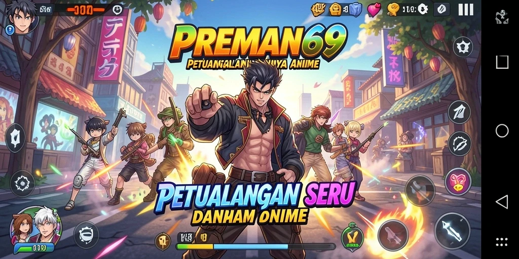 Tangkapan layar dari gameplay menarik PREMAN69