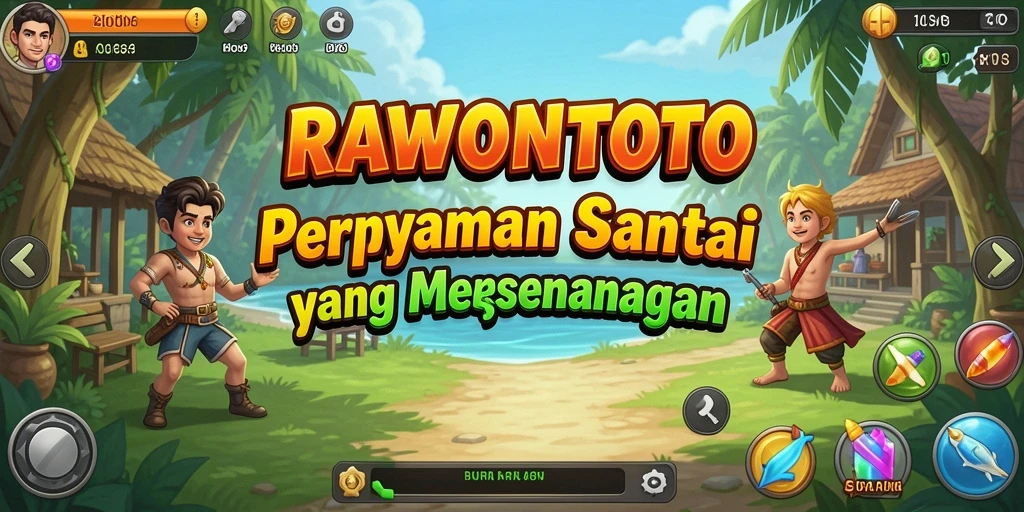 Tampilan gameplay RAWONTOTO yang penuh warna dan menarik.