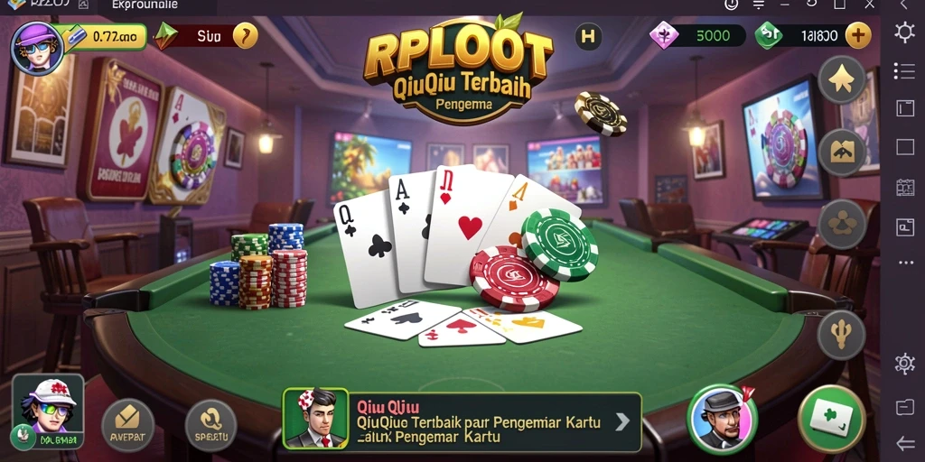 Screenshot RPLOOT menampilkan pemain sedang asyik bermain QiuQiu.
