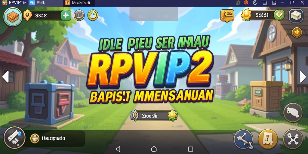 Tangkapan layar RPVIP2 menampilkan gameplay seru dalam mode Idle.