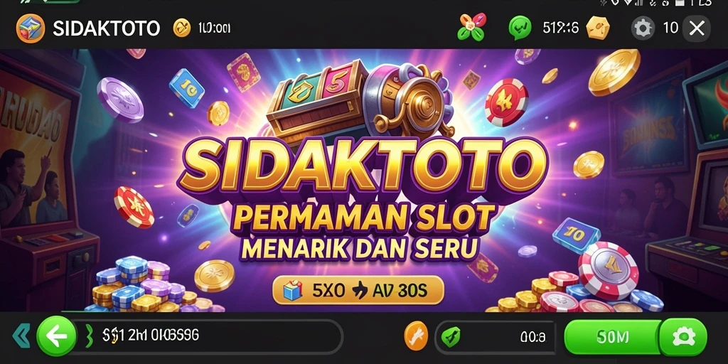 Tampilan gameplay Slot SIDAKTOTO yang menarik dan penuh warna.