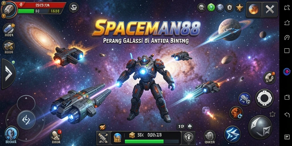 Tampilan gameplay SPACEMAN88 yang intens dan mendebarkan di luar angkasa.