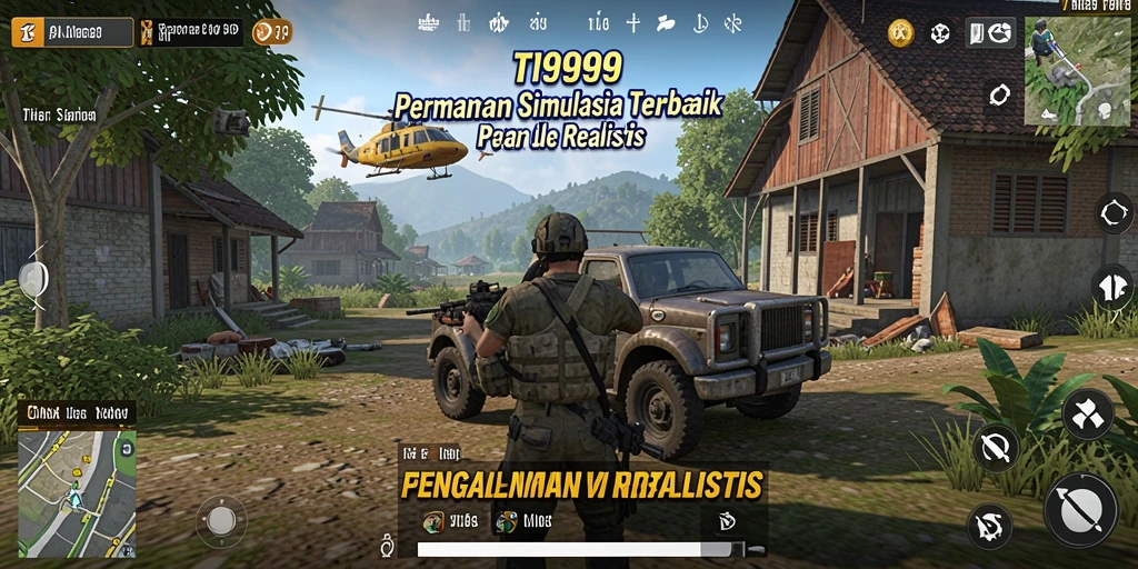 Tangkapan layar utama T9999 menunjukkan gameplay simulasi yang realistis dan interaktif.