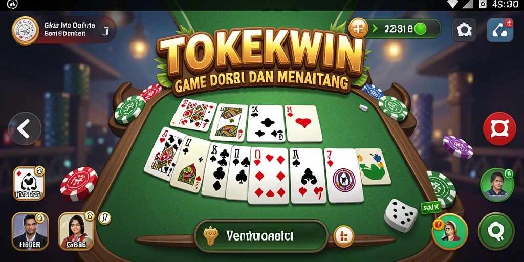 Tangkapan layar gameplay seru dari game Domino TOKEKWIN.