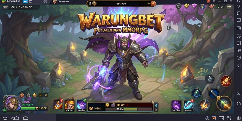 Screenshot utama WARUNGBET yang menunjukkan aksi pertarungan epik dalam MMORPG.